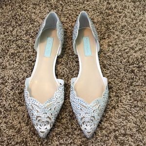 Blue by Betsy Johnson flats in Ivory
